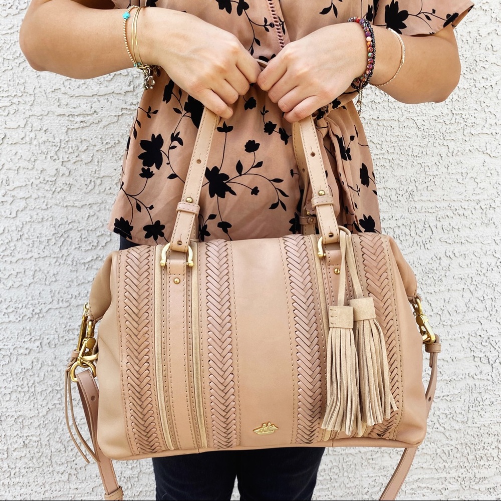 SOLD Brahmin Delaney Satchel Khaki Knoxville - Picture 16 of 16
